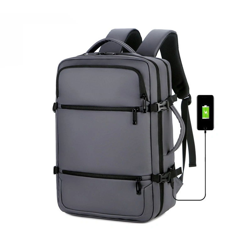 Hot Sale Underseat Bag Custom Waterproof Reversed Fabric 15.6 Inch Durable Business Laptop Backpack with USB Port