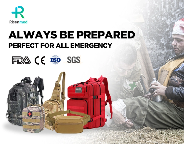 2 in 1 Tactical Outdoor Emergency Backpack Medical Supplies Bag for Hiking Trekking Hunting Camping First Aid
