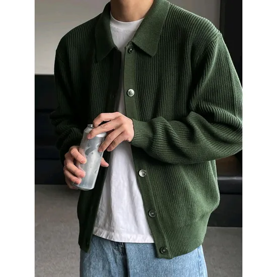 High Quality Mens Coat Mens Casual Button Sweater Thick Cardigans Knitted Cardigan 