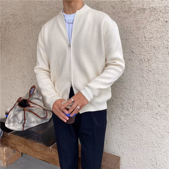 Wholesale Knitted Cardigan Men Sweater Mens Cardigans
