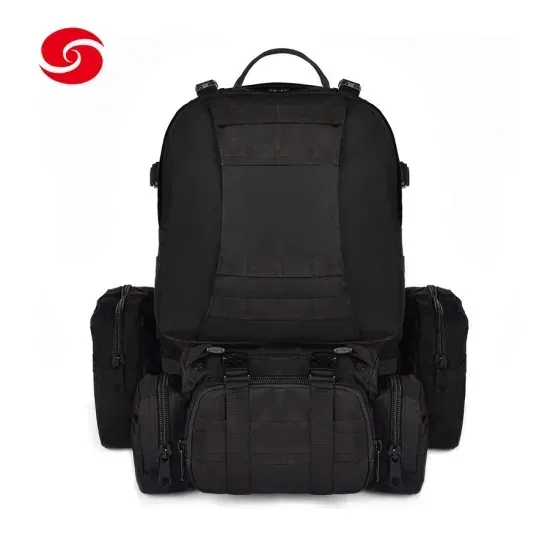 Outdoor Black Multifunctional Military Army Tactical Molle Detachable Backpack 