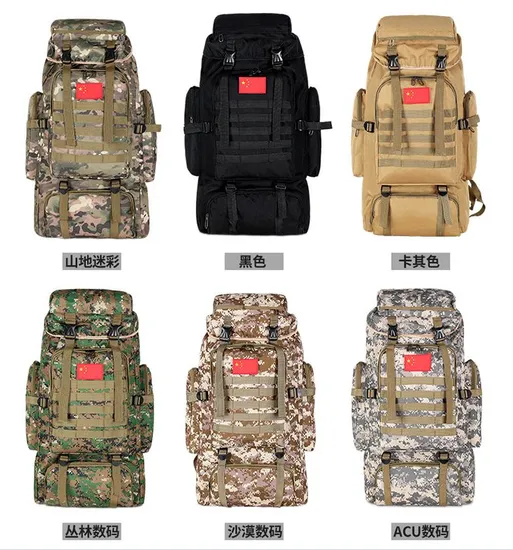 Large Capacity Waterproof Camo Backpack Sports Mountaineering Bag Military style Camping Backpack 