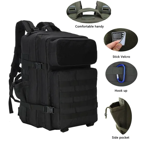 Custom Tactical Outdoor Travel Climbing Camping Mountaineering Molle Waterproof Tactical Hiking Backpack 