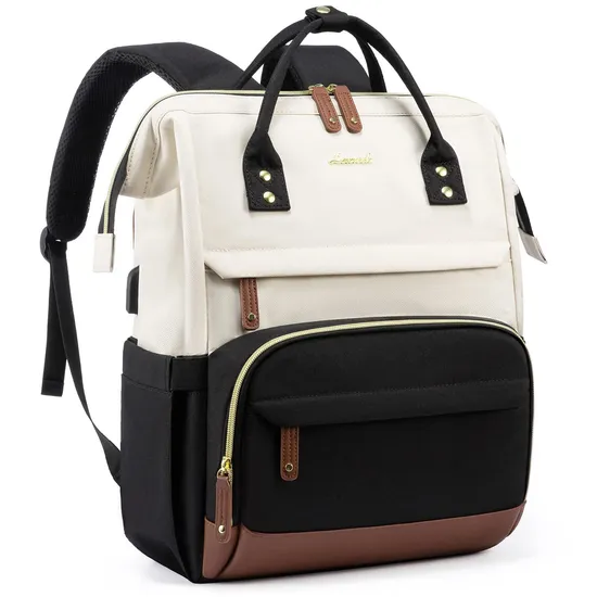 Hot Sale Fashion Laptop Backpack for Women with USB Port Grey Black