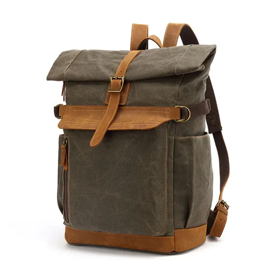 Male Fashion Canvas Outdoor Leisure Travel Computer Laptop Notebook College School Students Sports Pack Backpack Bag (CY6888)