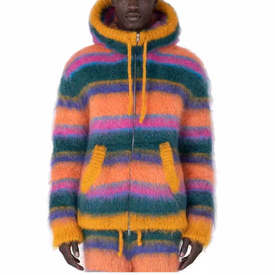 Sweater Knitwear Custom Mohair Cardigan for Men