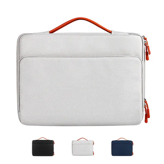 Fuliya Portable 13 14 15 16 Inches Laptop Sleeve Laptop Case Notebook Tote Bag MacBook Handbag for Women Men 