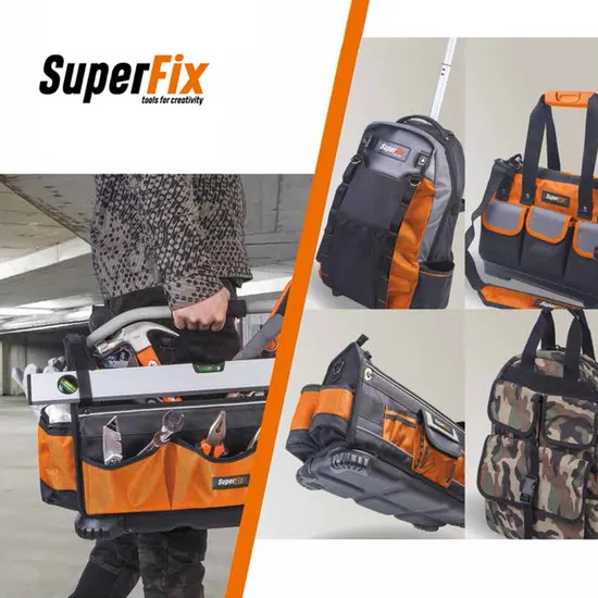 Tool Bag, Tubular Handle, Packbag, Toolkit, Polyester/Nylon, Metal Buckle, Steel Zipper, Shockproof/Outdoor/Waterproof 