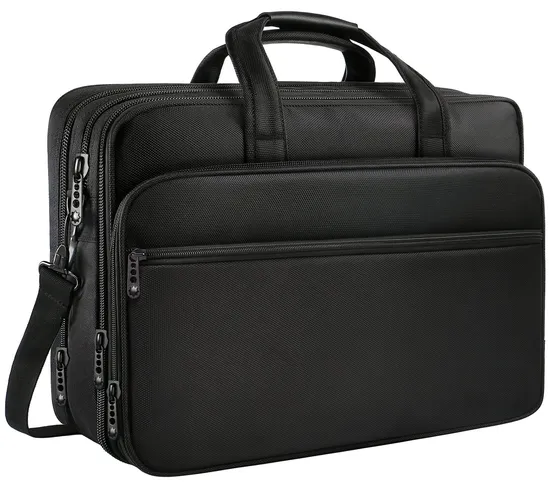 Unisex Large Shoulder 18 Inch Travel Laptop Briefcase Handbags with Organizer 