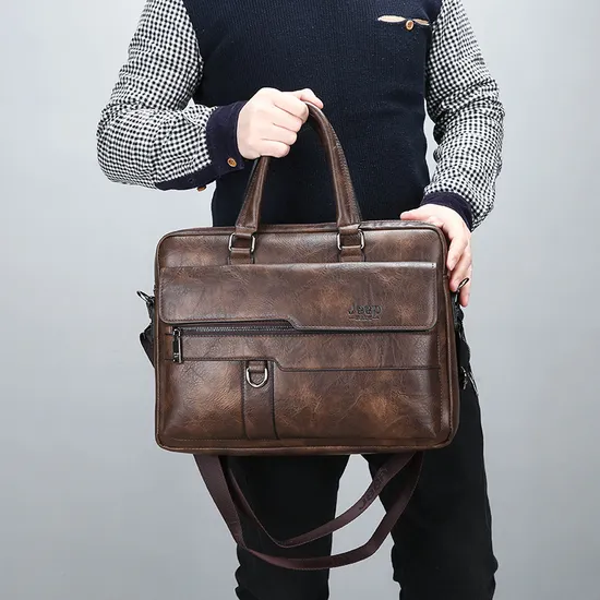 Wholesale High Quality Brand Men Hand Bag Briefcase Bags Laptop Computer Leather Shoulder Handbags 
