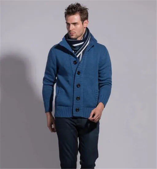 Fashion Knitted Garment Men′s Sweater Cardigan 
