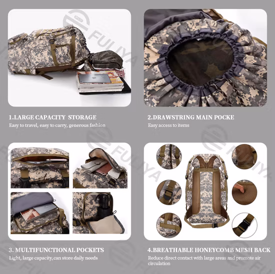 Outdoor Climbing Hiking Backpack Traveling Multicam Tactical Military Rucksack